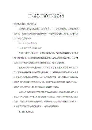 项目总工的工程总结.docx