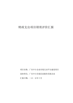 财政支出项目绩效评估报告.docx