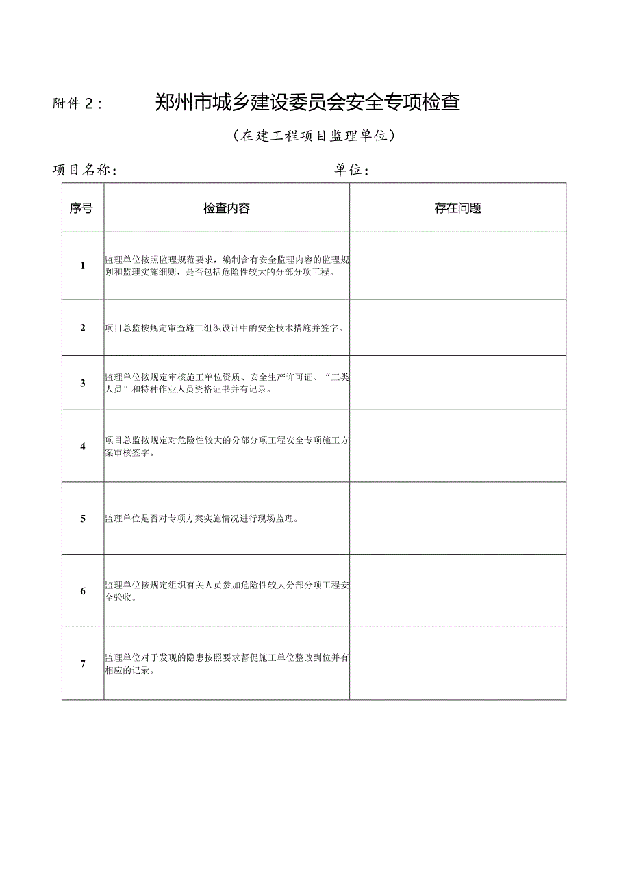 附件1:《工程建设有关责任主体和机构质量行为检查表》.docx_第2页