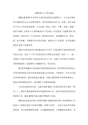 高校审计工作总结.docx