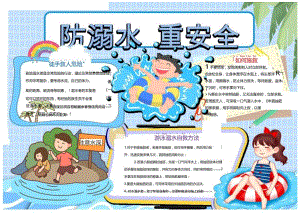 预防溺水安全知识小报word模板.docx