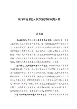 践行宗旨、服务人民方面存在的问题8篇.docx