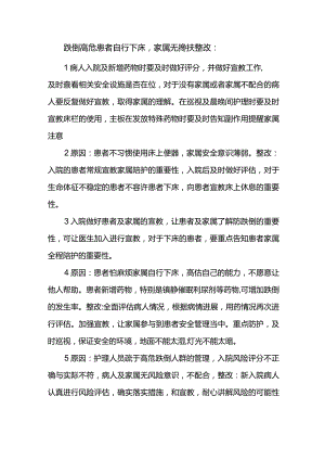 跌倒高危患者自行下床整改措施.docx
