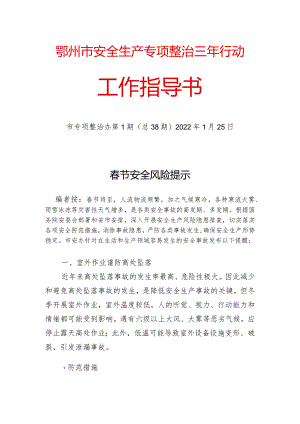 鄂州市安全生产专项整治三年行动工作指导书.docx