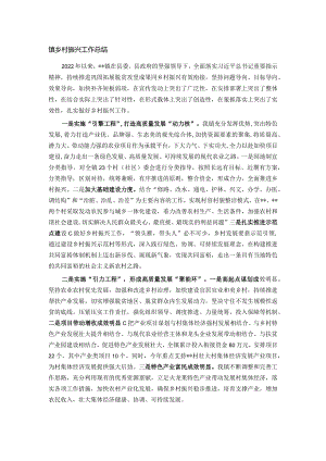 镇乡村振兴工作总结.docx