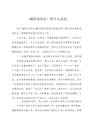 （城管局局长）的个人总结.docx