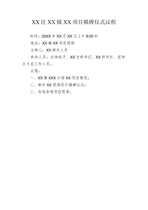 重点项目揭牌仪式整套资料.docx