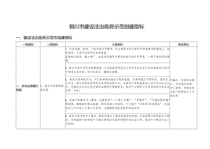 铜川市建设法治政府示范创建指标.docx