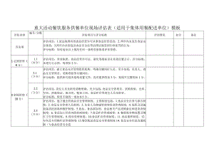 重大活动餐饮服务供餐单位现场评估表（适用于集体用餐配送单位）模板.docx