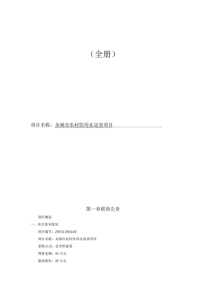 农村饮用水巡查项目招标文件.docx