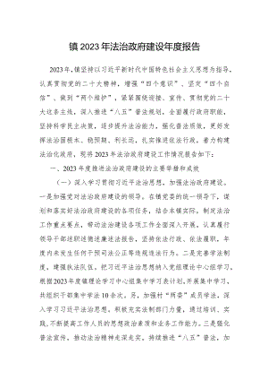 2023年法治政府建设年度报告（乡镇）.docx
