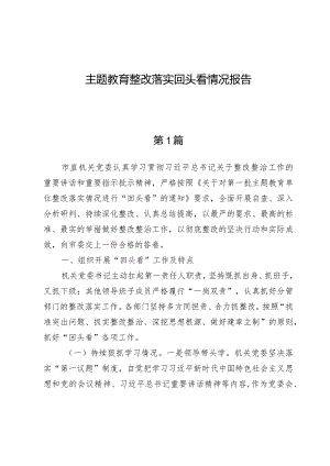 (九篇)主题教育整改落实回头看情况报告.docx