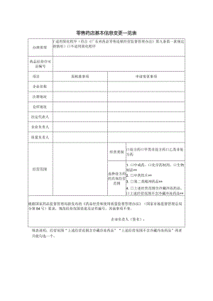 零售药店基本信息变更一览表.docx