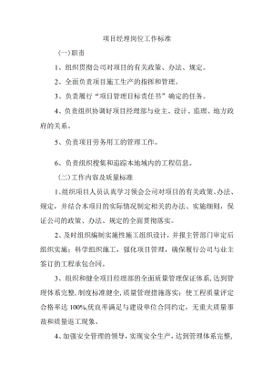 项目经理岗位工作标准.docx