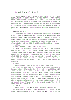 农村综合改革试验区工作要点.docx