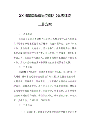 XX镇基层动植物疫病防控体系建设工作方案.docx