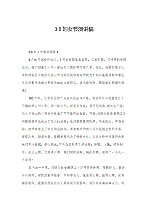 3.8妇女节演讲稿.docx