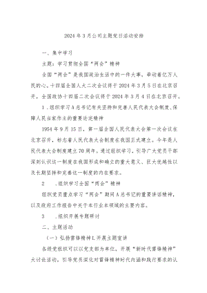 2024年3月公司主题党日活动安排.docx
