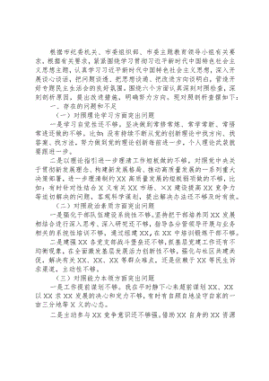 2024年第一批主题教育专题民主生活会国企负责人发言提纲.docx