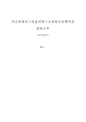 直河闸口水质综合治理项目招标文件.docx
