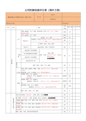 公司形象检查评分表(海外工程).docx