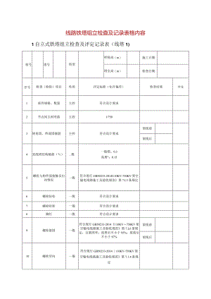 线路铁塔组立检查及记录表格内容.docx