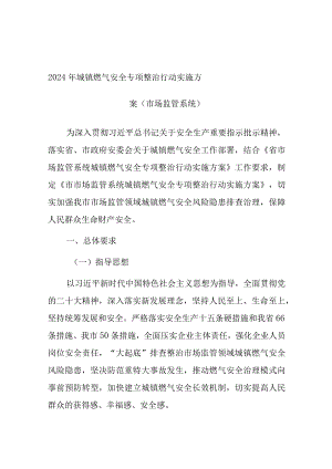 2024年城镇燃气安全专项整治行动实施方案（市场监管系统）.docx