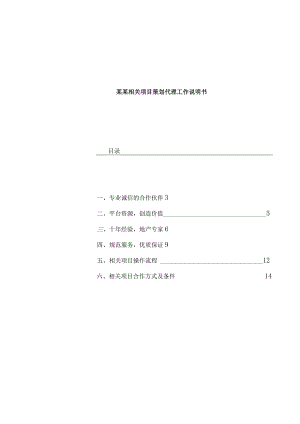 XX项目策划代理工作说明书doc10.docx