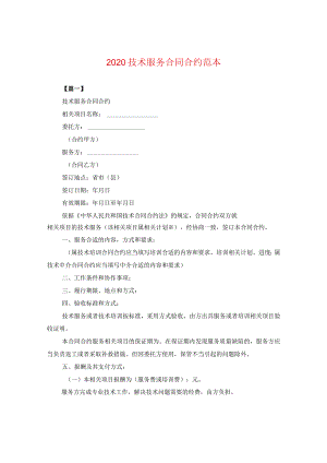 2024技术服务合同合约例文.docx