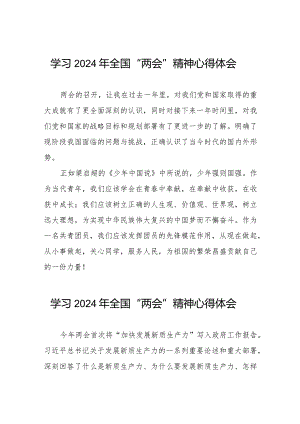 2024年全国两会心得体会通用版四十五篇.docx