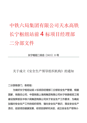安全生产领导组织机构.docx