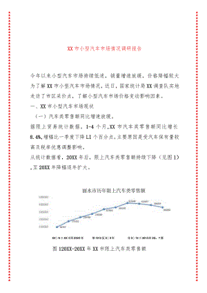 XX市小型汽车市场情况调研报告.docx
