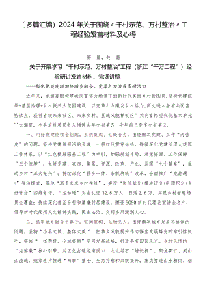 （多篇汇编）2024年关于围绕“千村示范、万村整治”工程经验发言材料及心得.docx