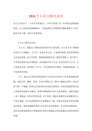 2024个人实习报告总结.docx
