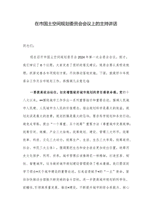 在市国土空间规划委员会会议上的主持讲话.docx