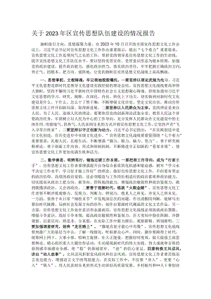 关于2023年区宣传思想队伍建设的情况报告.docx
