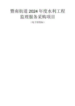 水利工程监理服务采购项目招标文件.docx
