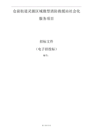 街道灵源区域微型消防救援站社会化服务项目招标文件.docx