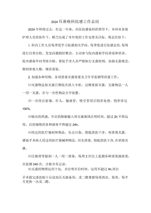 2024耳鼻喉科院感工作总结.docx