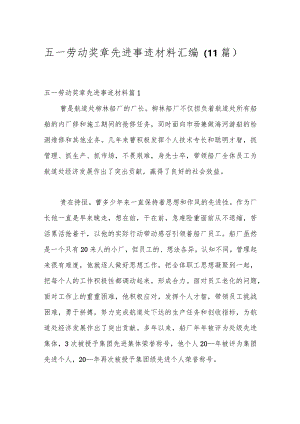 （11篇）五一劳动奖章先进事迹材料汇编.docx
