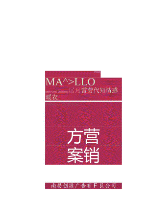 XX品牌内衣招商营销方案.docx