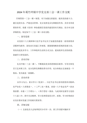 2024党支部三会一课工作计划.docx