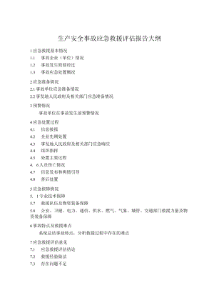 生产安全事故应急救援评估报告大纲.docx