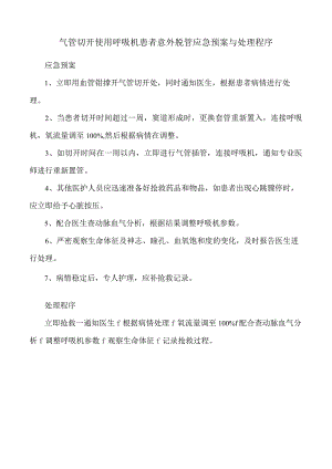 气管切开使用呼吸机患者意外脱管应急预案与处理程序.docx
