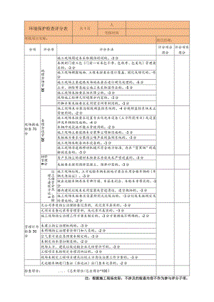 环境保护检查评分表（房建、基础设施类）.docx