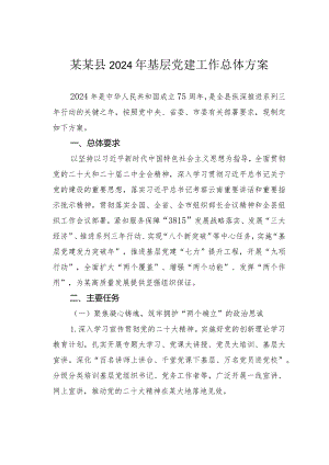 某某县2024年基层党建工作总体方案.docx