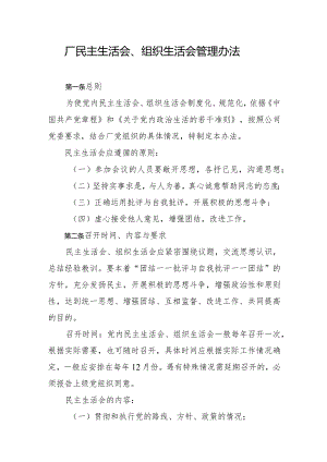 厂民主生活会、组织生活会制度.docx
