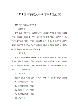 2024端午节武汉活动方案5篇范文.docx
