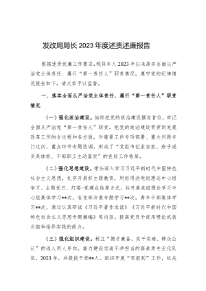 2023年度述责述廉报告（发改局长）.docx