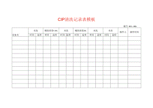 CIP清洗记录表模板.docx